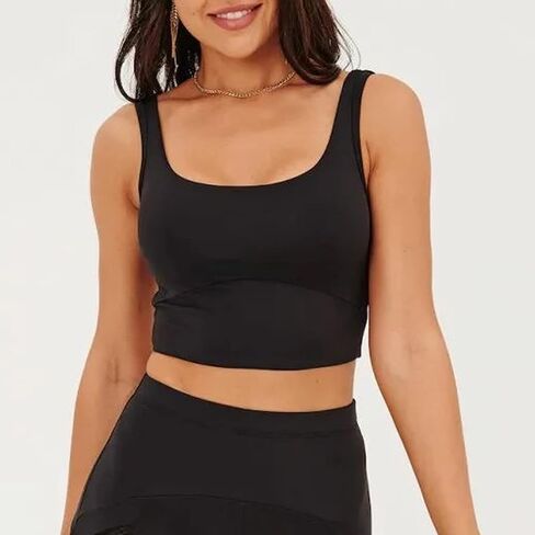 Iausie 2 Pieces Womens Summer Sleeveless Cute Crop Tank Tops Square Neck Basic Workout Yoga Cropped Tops 2351 in Saudi Arabia