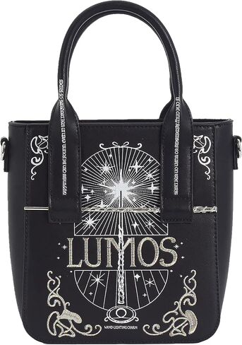 Fred Segal Harry Potter Tote Bag, Lumos Magic Wand Women's Mini Travel Bag with Adjustable Shoulder Strap, Black, Black, One Size, Fred Segal Harry Potter Tote Bag, Lumos Magic Wand Women's Mini in Saudi Arabia