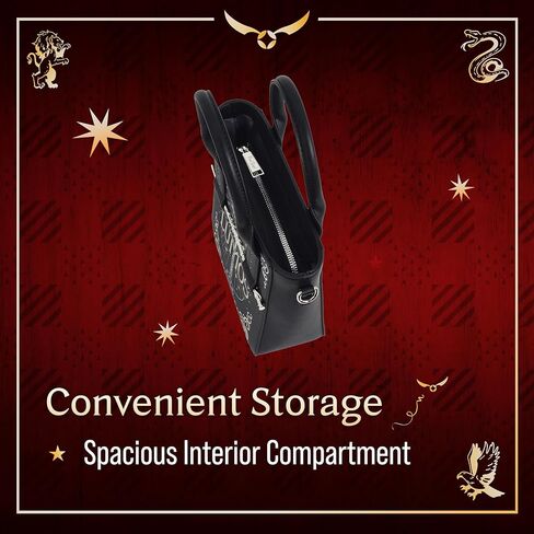 Fred Segal Harry Potter Tote Bag, Lumos Magic Wand Women's Mini Travel Bag with Adjustable Shoulder Strap, Black, Black, One Size, Fred Segal Harry Potter Tote Bag, Lumos Magic Wand Women's Mini in Saudi Arabia