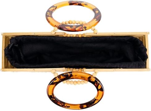 محفظة من الخيزران للنساء بمقبض علوي وحقيبة حمل مع حقيبة داخلية وحقيبة هوبو ومحافظ هدية للنساء in Kuwait