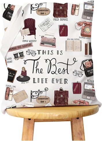 WCGXKO Pioneer Definition JW Gift Pioneer Shopping Bag Gifts For Pioneer Jehovah's Witness JW CanvasReusable Bag in Kuwait