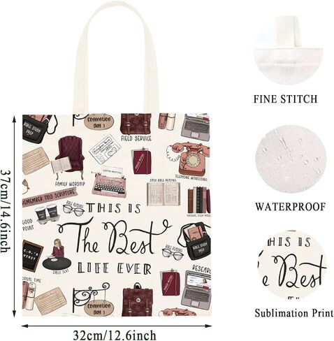 WCGXKO Pioneer Definition JW Gift Pioneer Shopping Bag Gifts For Pioneer Jehovah's Witness JW CanvasReusable Bag in Kuwait