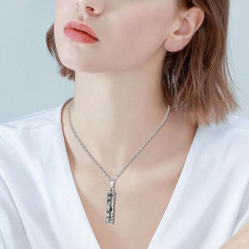 XIUDA الطائر الطنان جرة قلادة للرماد اسطوانة بار مجوهرات جنائزية للرماد زهرة تذكارية تذكار قلادة للنساء الرماد حامل in Kuwait