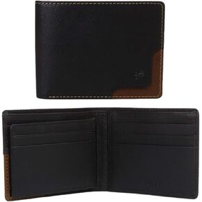 AULIV Men’s Bifold Wallet - Full Grain Veg Tan Leather Wallets for Men with ID Window & 8 credit card slots- Slim Wallet Design with RFID Protection - Ideal Gift for Men (Black)