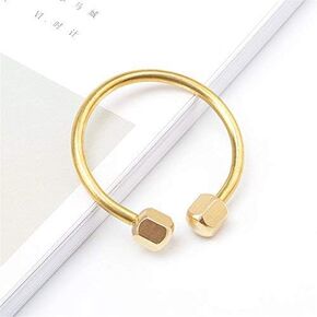 Compact Practical Anti Loss Design Brass Screw Lock Key Chain Ring, Solid EDC Keychain Key Holder
