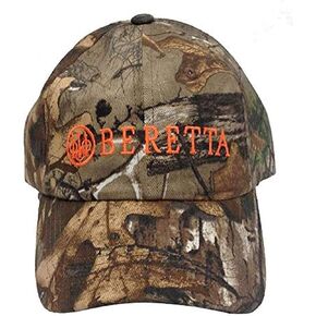 Beretta Men's Adjustable Cotton Twill Hunting Outdoor Casual Hat with Embroidered Beretta Trident logo - One Size Fits Most