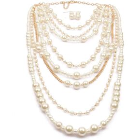 Women's Hot Pearl Jewelry Set (Necklace & Earrings) For Birthday,Party,Engagement,Wedding All Occasions Gift For Her Fast Delivery