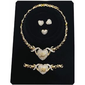 Giffor Luxury Native American Jewelry Party Earrings For Women 14K Gold Filled Necklace Set Bridesmaids Wedding Jewelry Sets New Year Gifts 2024