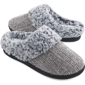 VANSARTO Women's House Slippers Memory Foam Fuzzy Slip on Slide Slippers Ladies Soft Bedroom Shoes for Indoor & Outdoor