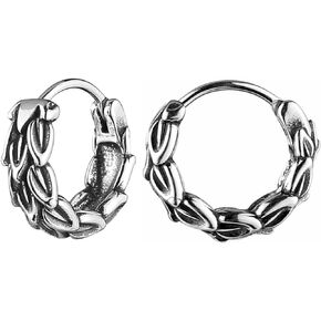 HZMAN Dragon Scale Hoop Earrings for Men Women Stainless Steel Vintage Gothic Punk Dragon Animal Biker Party Earring Jewelry Gift