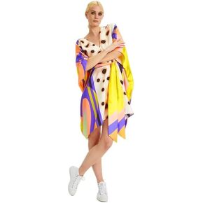 Designer Soft Satin Silk V-Neck Belt Style Kaftan,Summer,Beach Dress,Maxi Women Night Gown Dress,Beach Cover up,Caftan,Party,Gifts for Women, Multicolored
