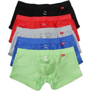 Male Sexy Boxer Cut Out Underwear Briefs Solid Color Nightclub Underwear for Men