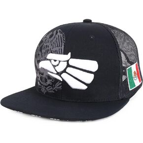 Trendy Apparel Shop XXL Hecho En Mexico Eagle 3D Embroidered Flatbill Snapback Mesh Cap