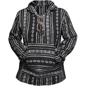 Shopoholic Fashion Women Multicolored Hippie Pullover Hoodie Boho Baja in Kuwait