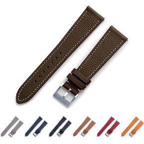 Epsom Premium Leather Watch Straps Band with Quick Release Spring Bars - 100% Genuine Full Grain - Zermatt Hypoallergenic Lining