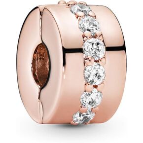 Pandora Sparkling Row Spacer Charm Bracelet Charm Moments Bracelets - Stunning Women's Jewelry - Gift for Women in Your Life - Made Rose & Cubic Zirconia, With Gift Box