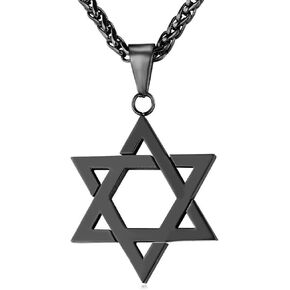 Star of David Necklace for Men Six Point Star Necklace for Boys Birthday Gifts for Son Grandson Hexagonal Necklace for Men