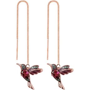 1-3Pairs Cute Flying Hummingbird Drop Earrings Long Tassel Flyer Rhinestone Bird Crystal Dangle for Women Girls Elegant Jewelry