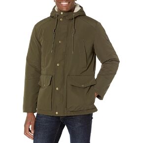 LONDON FOG Men's Faux Sherpa Lined Parka