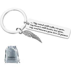 Sympathy Keychain in Memory of Family Keyring Memorial Gifts for Loss of Loved Family Bereavement Remembrance Keepsake Gifts Jewelry
