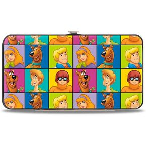 Buckle-Down unisex adults Hinge - Scooby Doo 5-character Face Blocks Multi Color Wallet