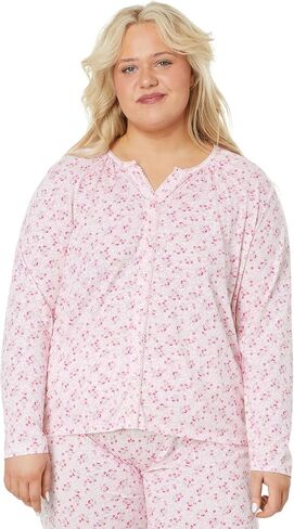 Karen Neuburger Plus Long Sleeve Cardigan PJ Set Love Affair Ditsy 2X (Women's 20W-22W) in Saudi Arabia