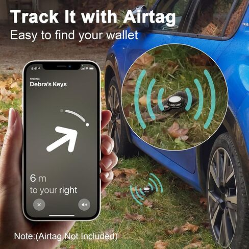 Airtag Wallet for Men,Popup Wallet with Air Tag Holder,RFID Blocking Smart Wallet with Money Clip,Anti-Dispersion Buckle Carbon Fiber Slim Card Wallet Gift for Men in Saudi Arabia