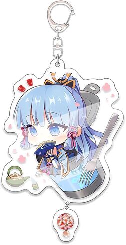 مجموعة سلسلة مفاتيح جينشين إمباكت 6 قطع، سلسلة مفاتيح أكريليك لطيفة الشكل من جينشين، سلاسل مفاتيح هدايا إمباكت جينشين مع حلقة مفاتيح in Kuwait