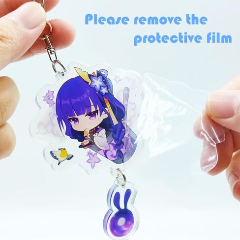 مجموعة سلسلة مفاتيح جينشين إمباكت 6 قطع، سلسلة مفاتيح أكريليك لطيفة الشكل من جينشين، سلاسل مفاتيح هدايا إمباكت جينشين مع حلقة مفاتيح in Kuwait