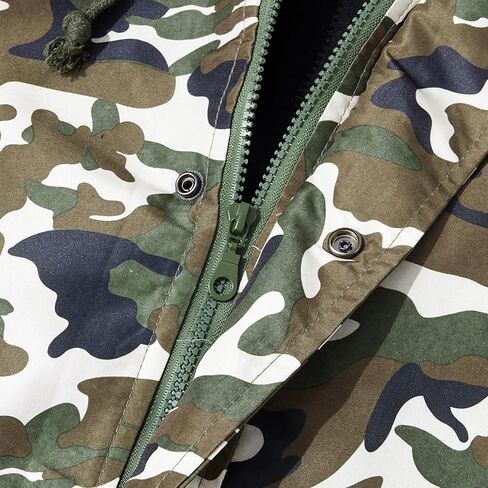 Men's Ski Jackets Windproof Hiking Snowboard Camouflage Thin Hooded Zipper Jacket Water Repellent Snowsuit in Saudi Arabia