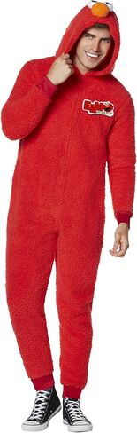 Spirit Halloween Sesame Street Adult Elmo Union Suit Costume | Officially Licensed | Group Costume | One Piece Costume in Saudi Arabia