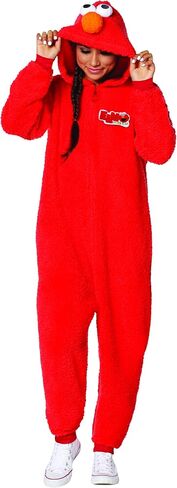 Spirit Halloween Sesame Street Adult Elmo Union Suit Costume | Officially Licensed | Group Costume | One Piece Costume in Saudi Arabia