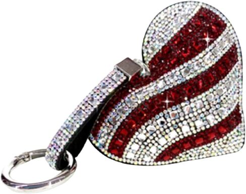 Jacqueline Kent JKKC138.ABRD Royal Ice Heart Purse Charm, Candy Cane 3.75 Inches, Plastic, Rhinestone in Kuwait