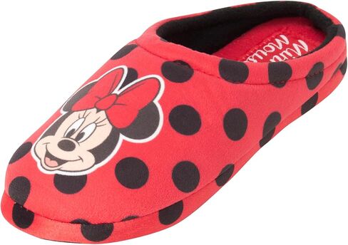 Disney Women's Minnie Mouse Slippers - Plush Fuzzy Scuff Slippers - Cozy Polka Dot Indoor Slippers (S-XL) in Saudi Arabia