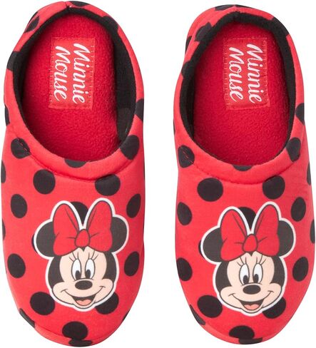 Disney Women's Minnie Mouse Slippers - Plush Fuzzy Scuff Slippers - Cozy Polka Dot Indoor Slippers (S-XL) in Saudi Arabia