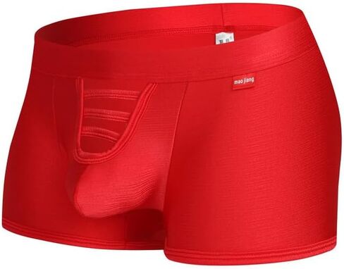 Male Sexy Boxer Cut Out Underwear Briefs Solid Color Nightclub Underwear for Men in Saudi Arabia