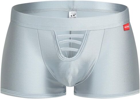 Male Sexy Boxer Cut Out Underwear Briefs Solid Color Nightclub Underwear for Men in Saudi Arabia