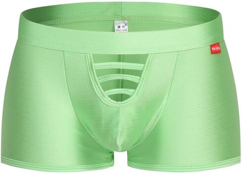 Male Sexy Boxer Cut Out Underwear Briefs Solid Color Nightclub Underwear for Men in Saudi Arabia