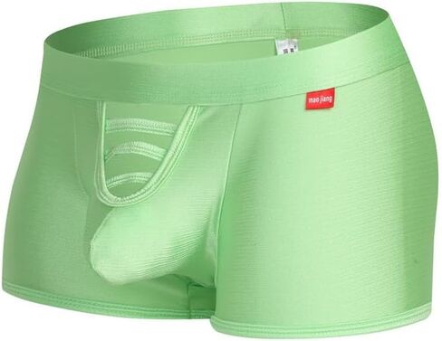 Male Sexy Boxer Cut Out Underwear Briefs Solid Color Nightclub Underwear for Men in Saudi Arabia