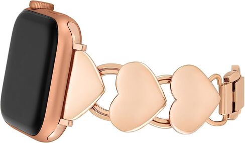 Anne Klein Heart Link Chain Bracelet for Apple Watch Secure, Adjustable, Apple Watch Band Replacement, Fits Most Wrists in Saudi Arabia