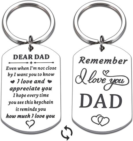 Best Dad Gifts for Men Valentine Gifts for Dad Husband Gift from Wife Dad Keychain from Son Daughter to Father Birthday Gift I Love You Dad Gift for Male Dad Daddy Expectant Fathers Day Present in Saudi Arabia