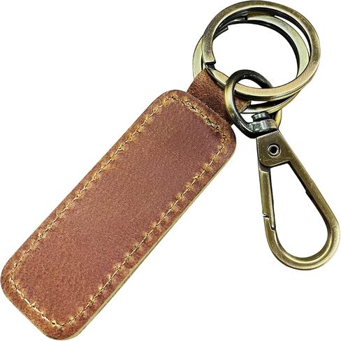 LCdaymini Leather Keychain for Men Women Leather Key Fob Key Chain Holder with Belt Loop Clip for Keys in Saudi Arabia