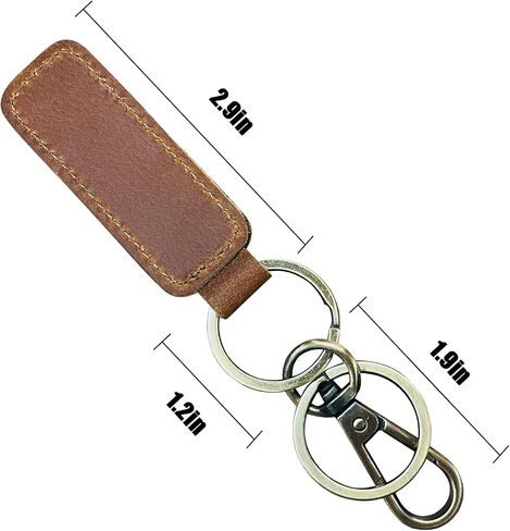 LCdaymini Leather Keychain for Men Women Leather Key Fob Key Chain Holder with Belt Loop Clip for Keys in Saudi Arabia