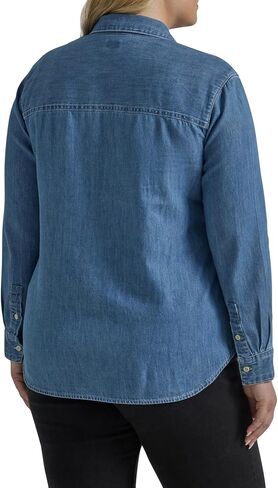 Lee Women's Plus Size Legendary Long Sleeve All Purpose Button Down Shirt in Saudi Arabia