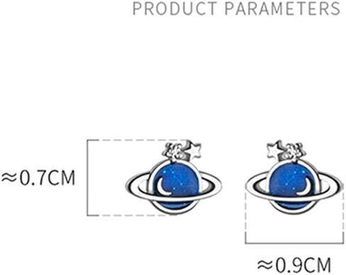 الكوكب الأزرق الصغيرة تشيكوسلوفاكيا أقراط 925 الفضة الاسترليني الغضروف لاكي ستار هيبوالرجينيك ثقب ترصيع صغير للنساء الفتيات الصغيرات لذيذ لطيف مجوهرات هدايا لابنة Bff حفلة عيد الميلاد in Kuwait