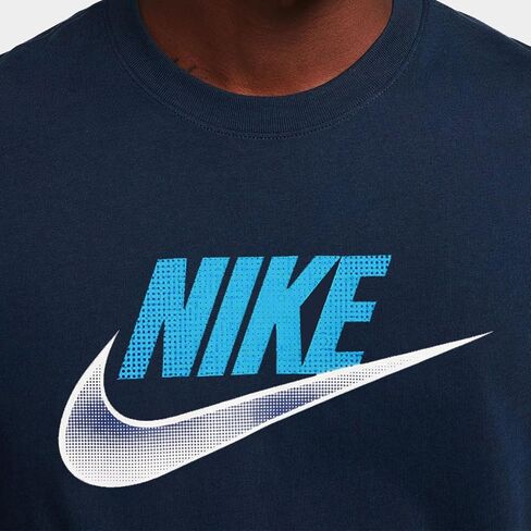 Nike Sportswear Men's T-Shirt (US, Alpha, Medium, Regular, Regular, Futura Blue) in Saudi Arabia