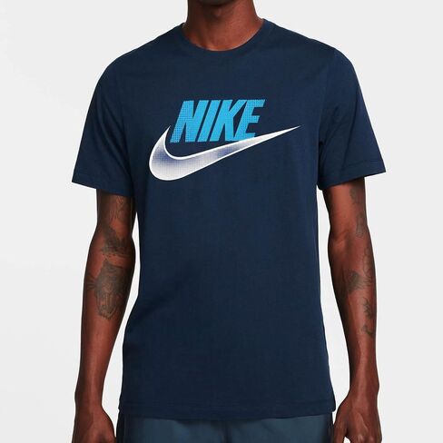 Nike Sportswear Men's T-Shirt (US, Alpha, Medium, Regular, Regular, Futura Blue) in Saudi Arabia