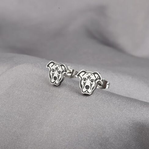 Lywjyb Birdgot American Pitbull Dog Stud Earrings Pitbull Earrings Pitbull Dog Gift for Women Girlfriend in Kuwait