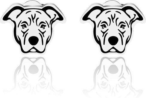 Lywjyb Birdgot American Pitbull Dog Stud Earrings Pitbull Earrings Pitbull Dog Gift for Women Girlfriend in Kuwait