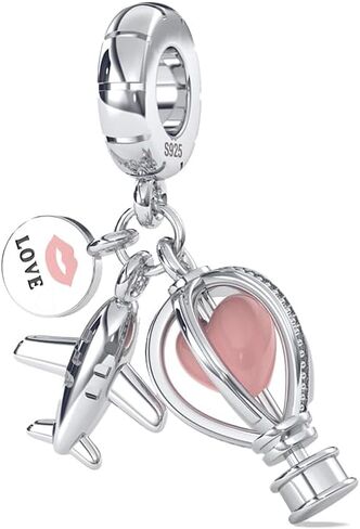 Glow in The Dark Lamp Dangle Charm for Women Bracelets and Necklaces 925 Sterling Silver with 5A Cubic Zirconia,Jewelry Gifts Women in Saudi Arabia